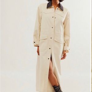 NWOT FREE PEOPLE SOLD OUT Duster Color Pastry Cream